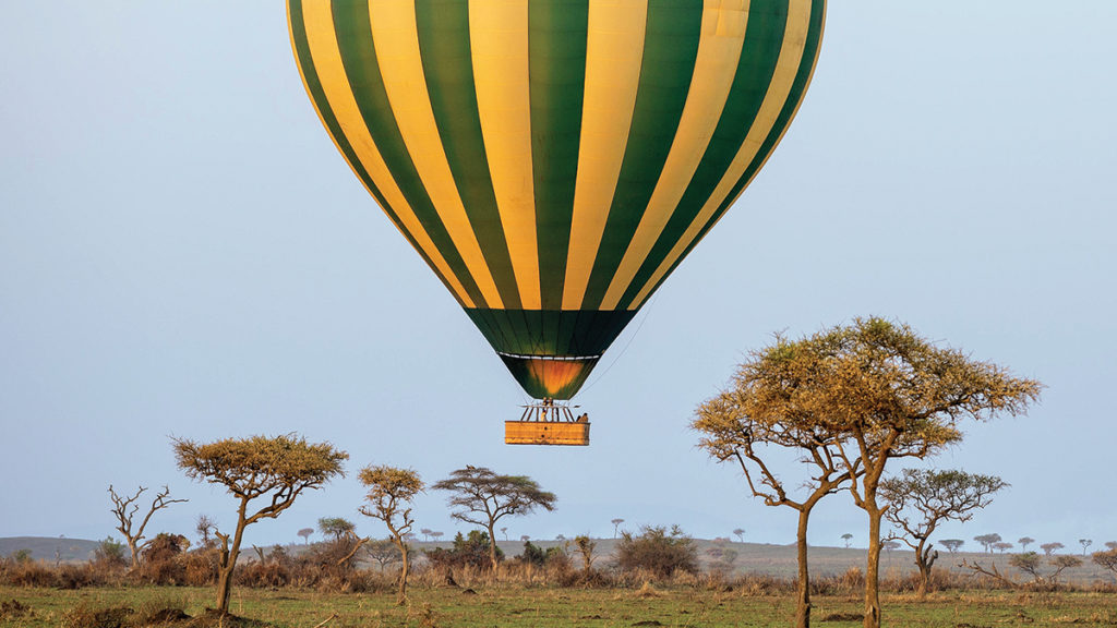Post pandemic take advantage of once-in-a-lifetime opportunities like hot air balloon rides over the African Safari