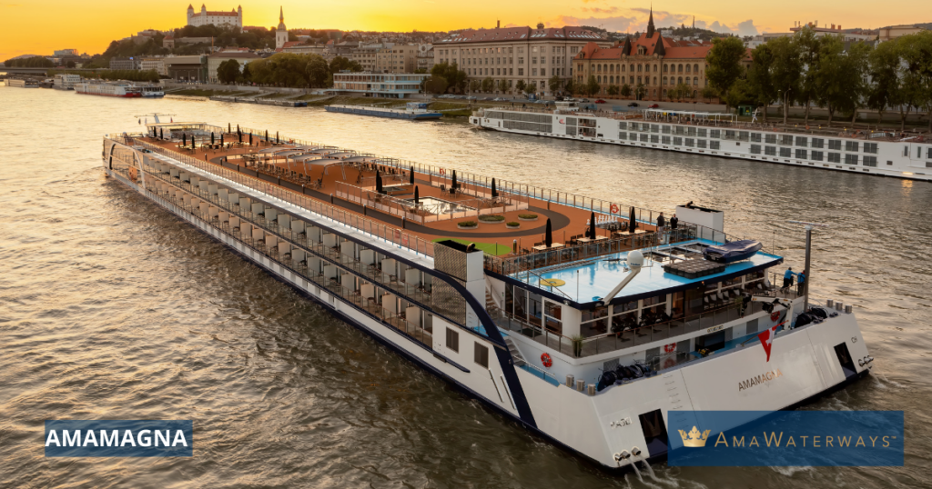 AmaMagna sails the Danube and is the largest river cruise ship to set sail. Allegro Luxury Vacations. AmaWaterways. Brenda Ajay