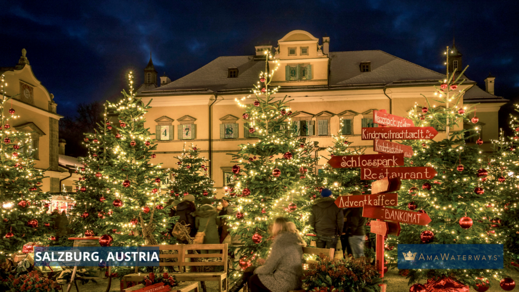 See the Christmas Markets of Ssalzburg on an Amawaterways river cruise. Allegro Luxury Vacations. Brenda Ajay river cruise specialist