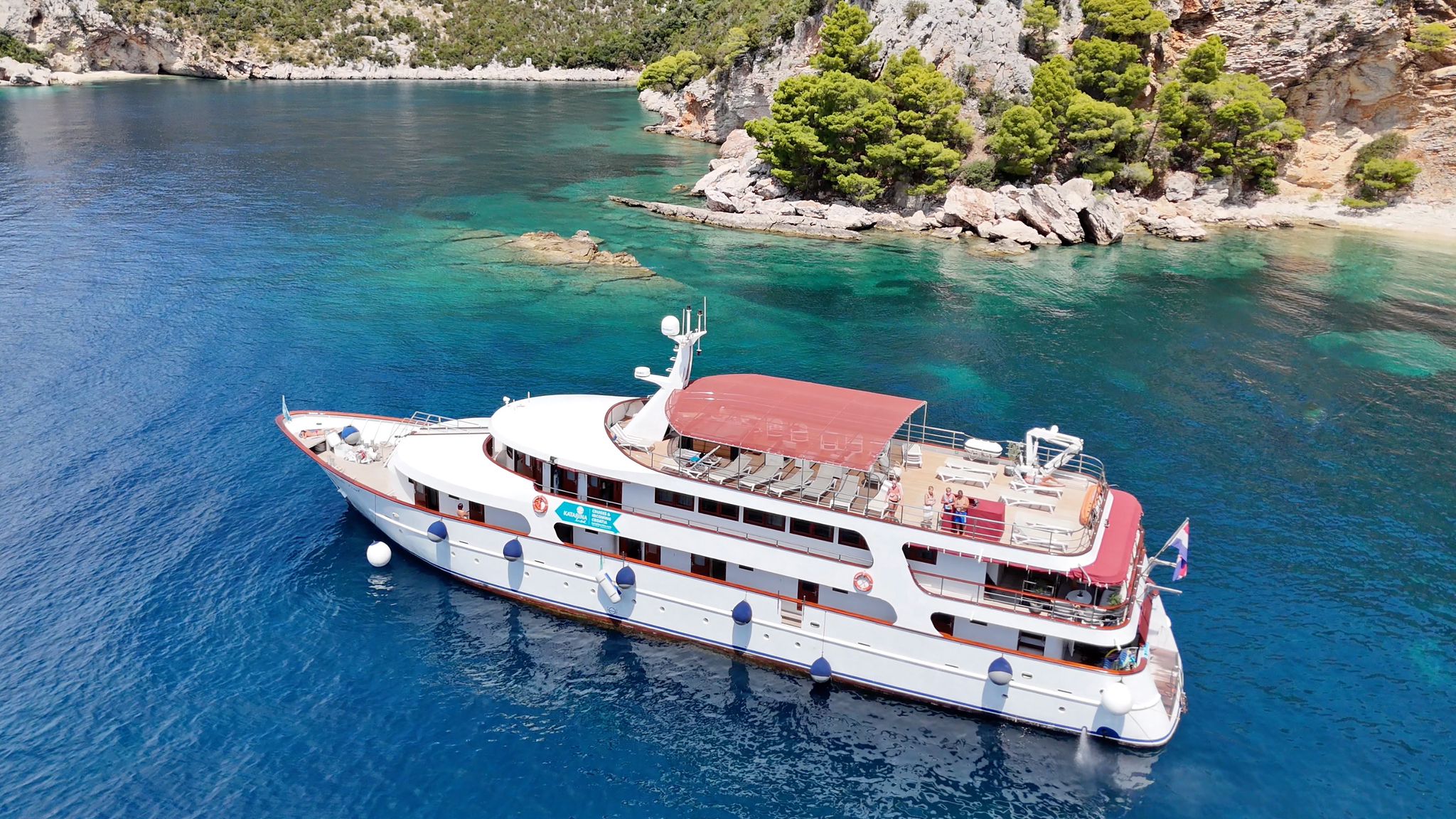 Katarina Line Adriatic Pearl yacht cruises along the Adriatic Coast of Croatia.